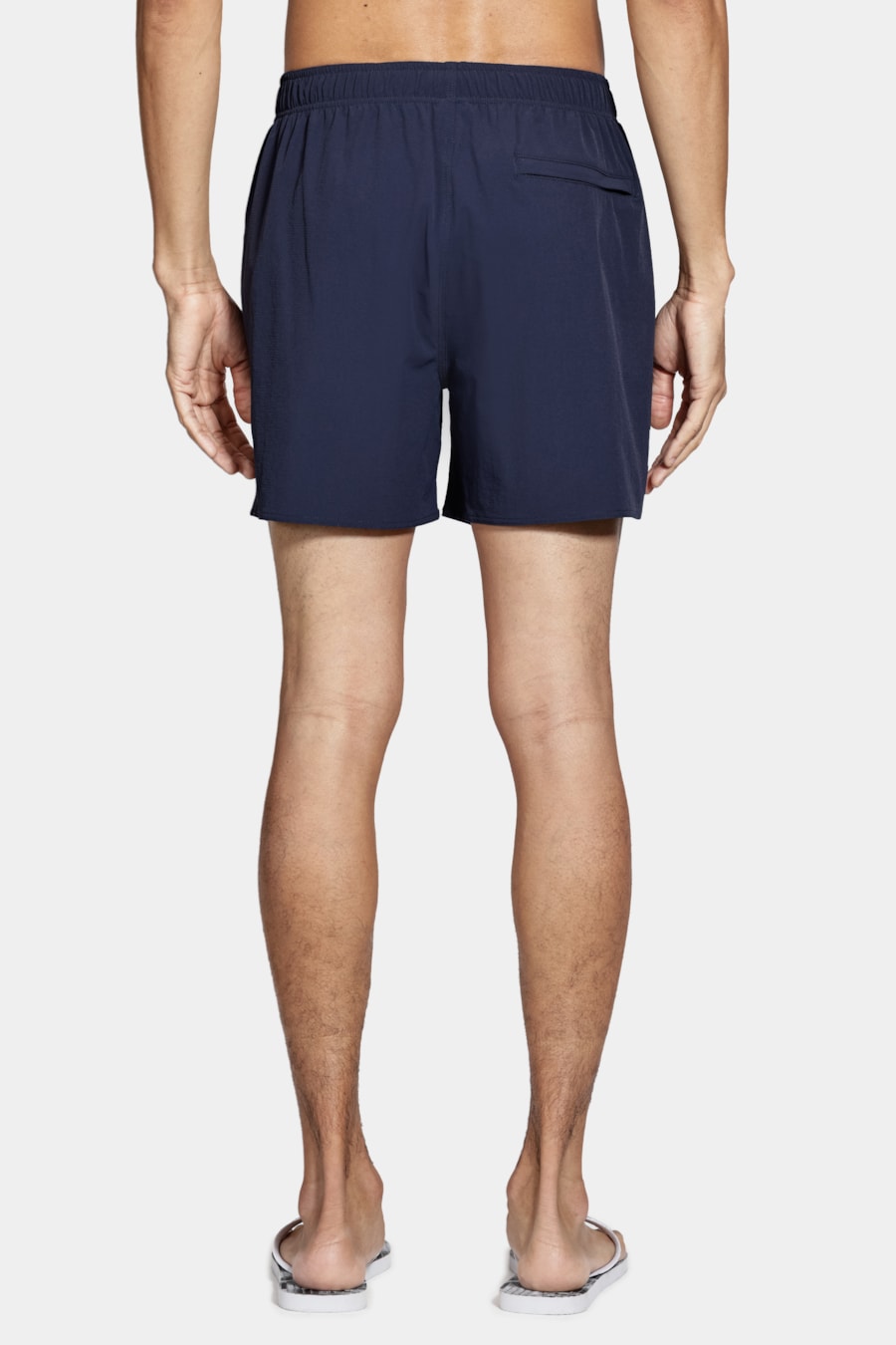 Shorts de Elástico Liso Maquinetado Marinho — foto 8 de 9
