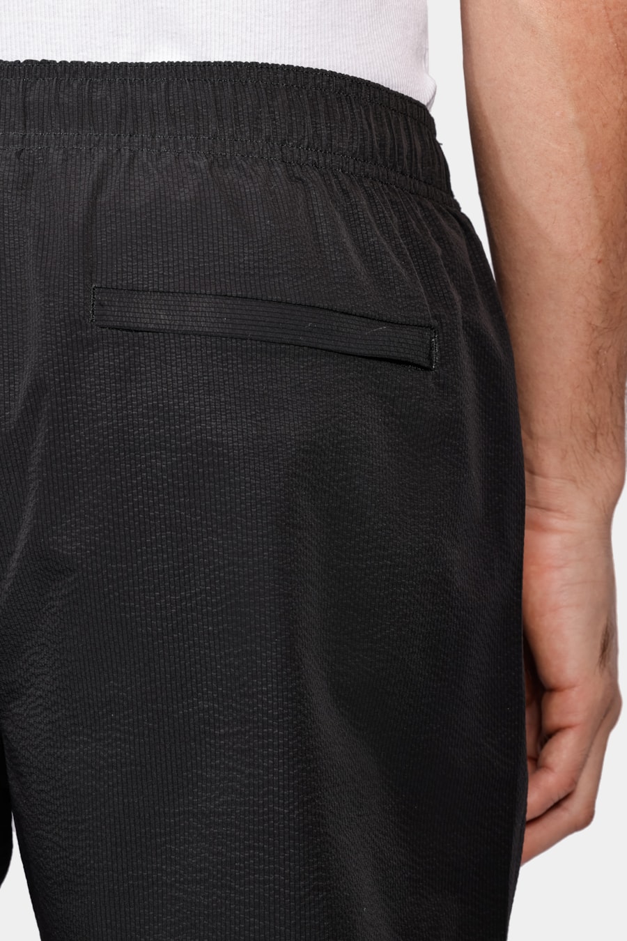 Shorts de Elástico Liso Maquinetado Preto — foto 4 de 10