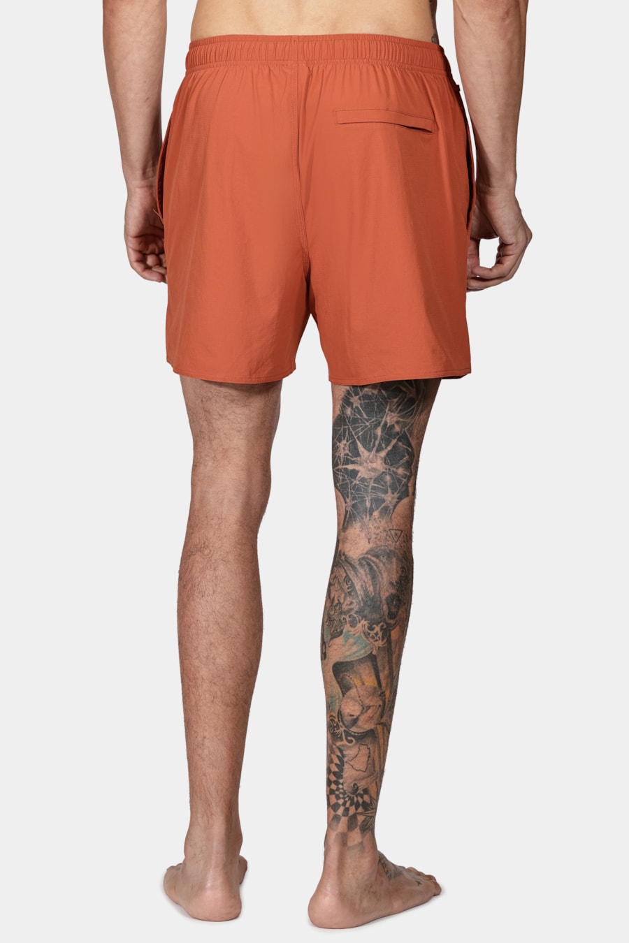 Shorts de Elástico Liso Maquinetado Telha — foto 8 de 8