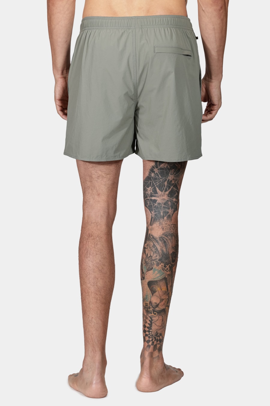 Shorts de Elástico Liso Maquinetado Verde Militar — foto 8 de 8