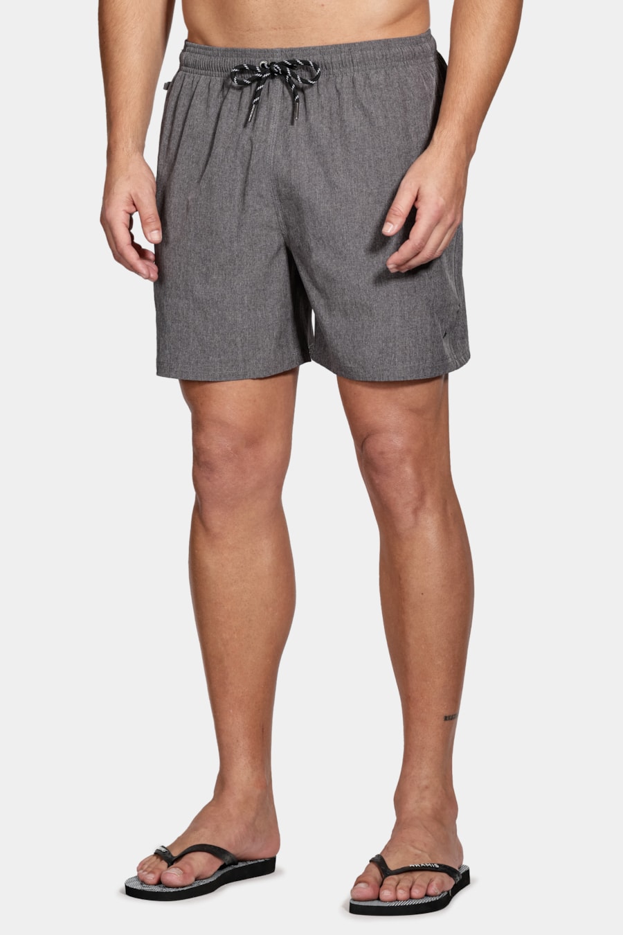Shorts de Elástico Mescla Color Chumbo — foto 6 de 9