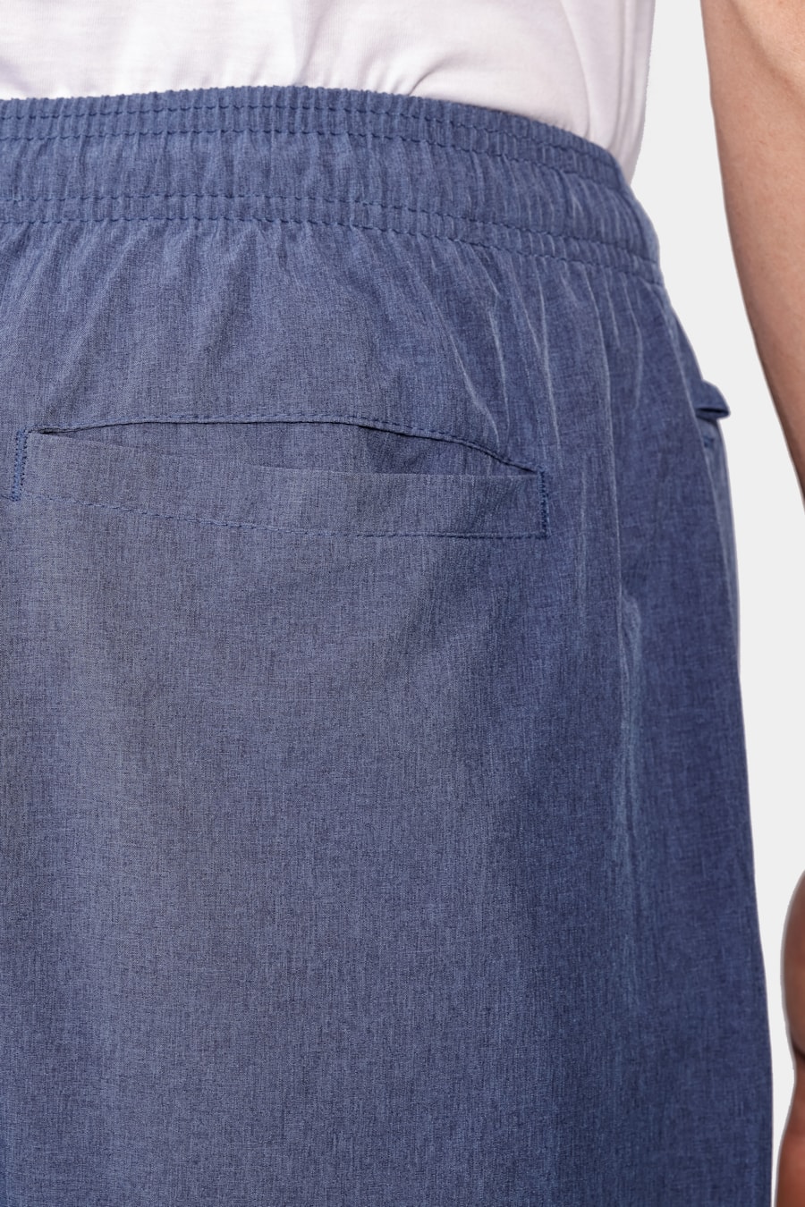 Shorts de Elástico Mescla Color Índigo — foto 4 de 9