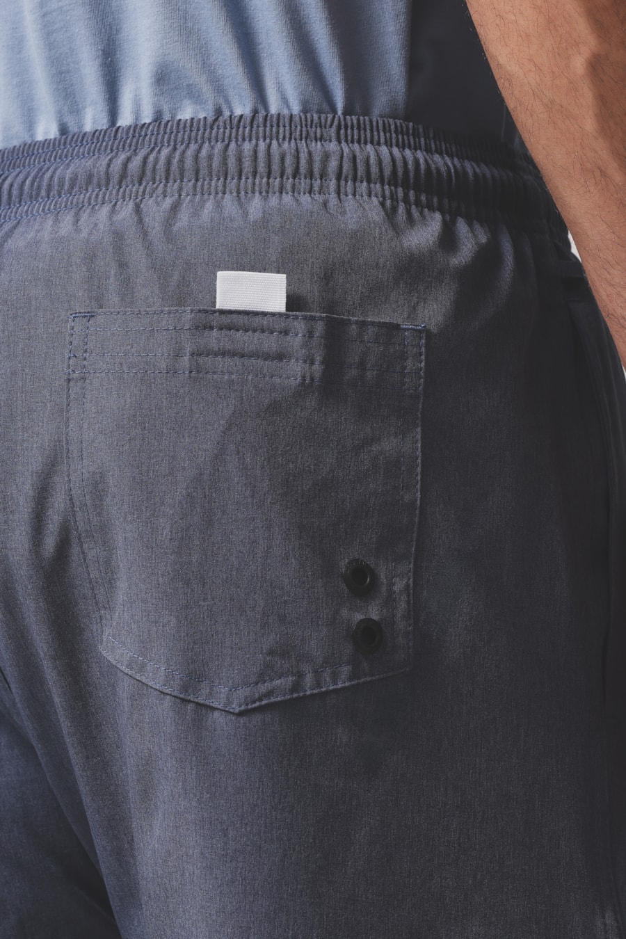 Shorts de Elástico Mescla Color Marinho — foto 4 de 7