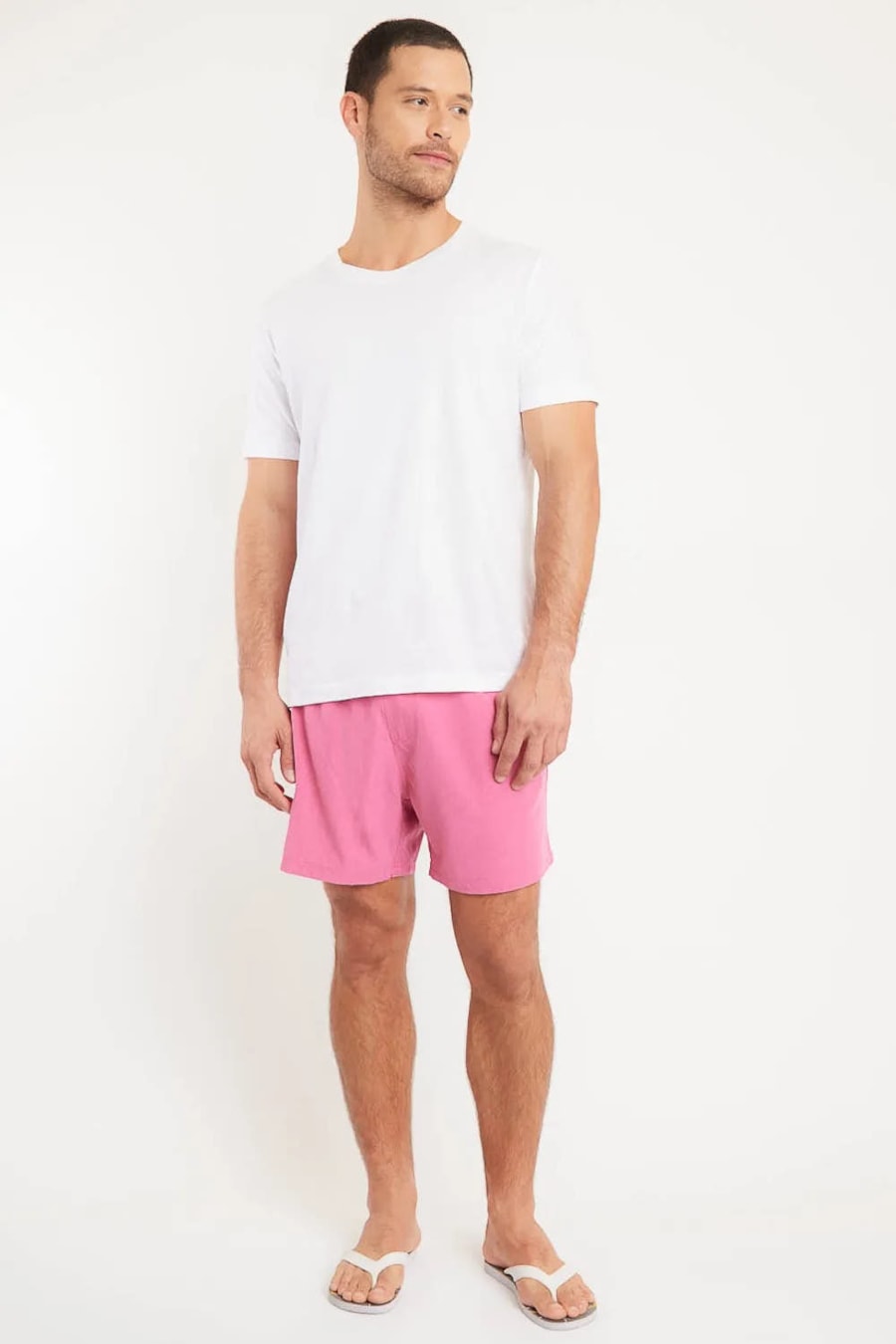 Shorts de Elástico Mescla Color Rosa — foto 2 de 9