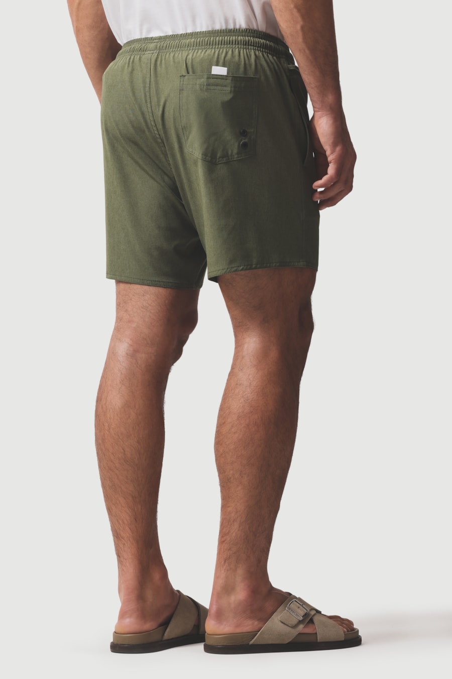 Shorts de Elástico Mescla Color Verde Militar — foto 5 de 7