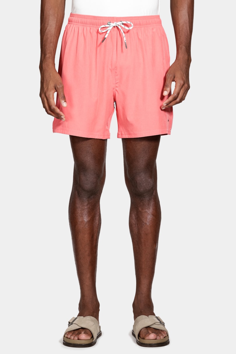 Shorts de Elástico Mescla Color Vermelho