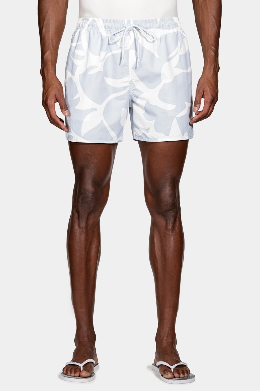Shorts de Elastico Rib Stop Estampado Azul Claro — foto 1 de 9