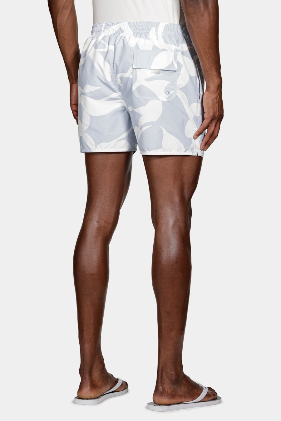 Shorts de Elastico Rib Stop Estampado Azul Claro — foto 5 de 9