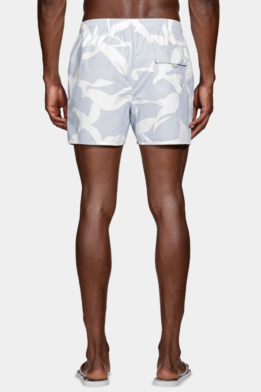 Shorts de Elastico Rib Stop Estampado Azul Claro — foto 8 de 9