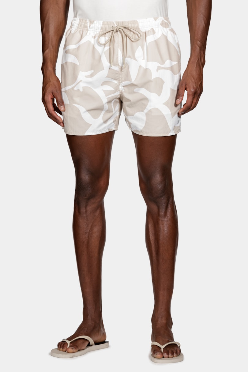 Shorts de Elastico Rib Stop Estampado Caqui