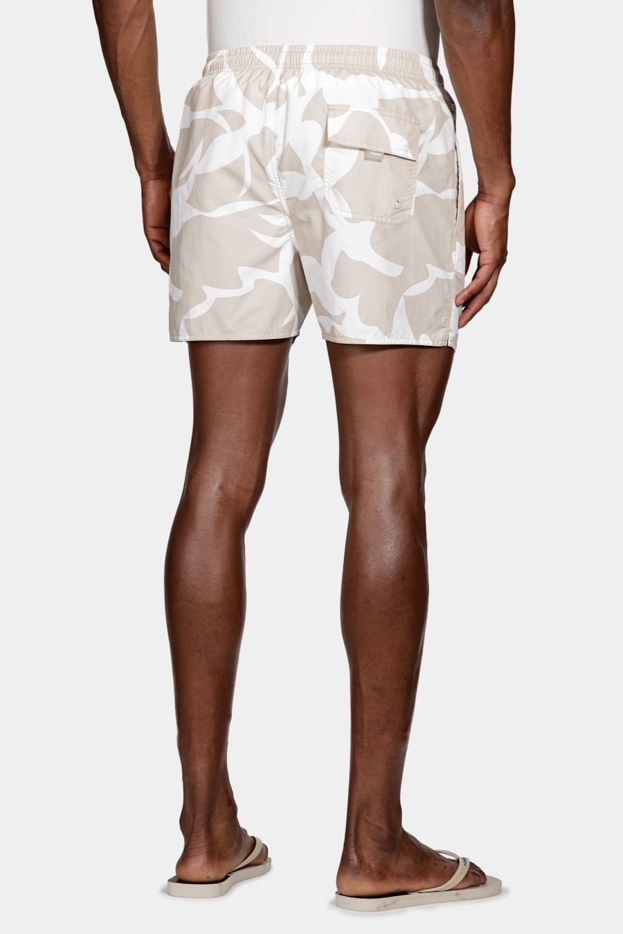 Shorts de Elastico Rib Stop Estampado Caqui — foto 5 de 9
