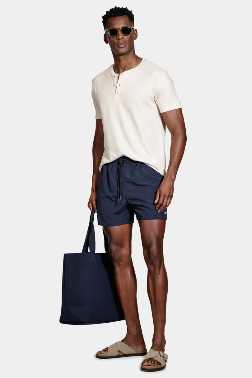 Shorts de Elástico Stop Básico Marinho