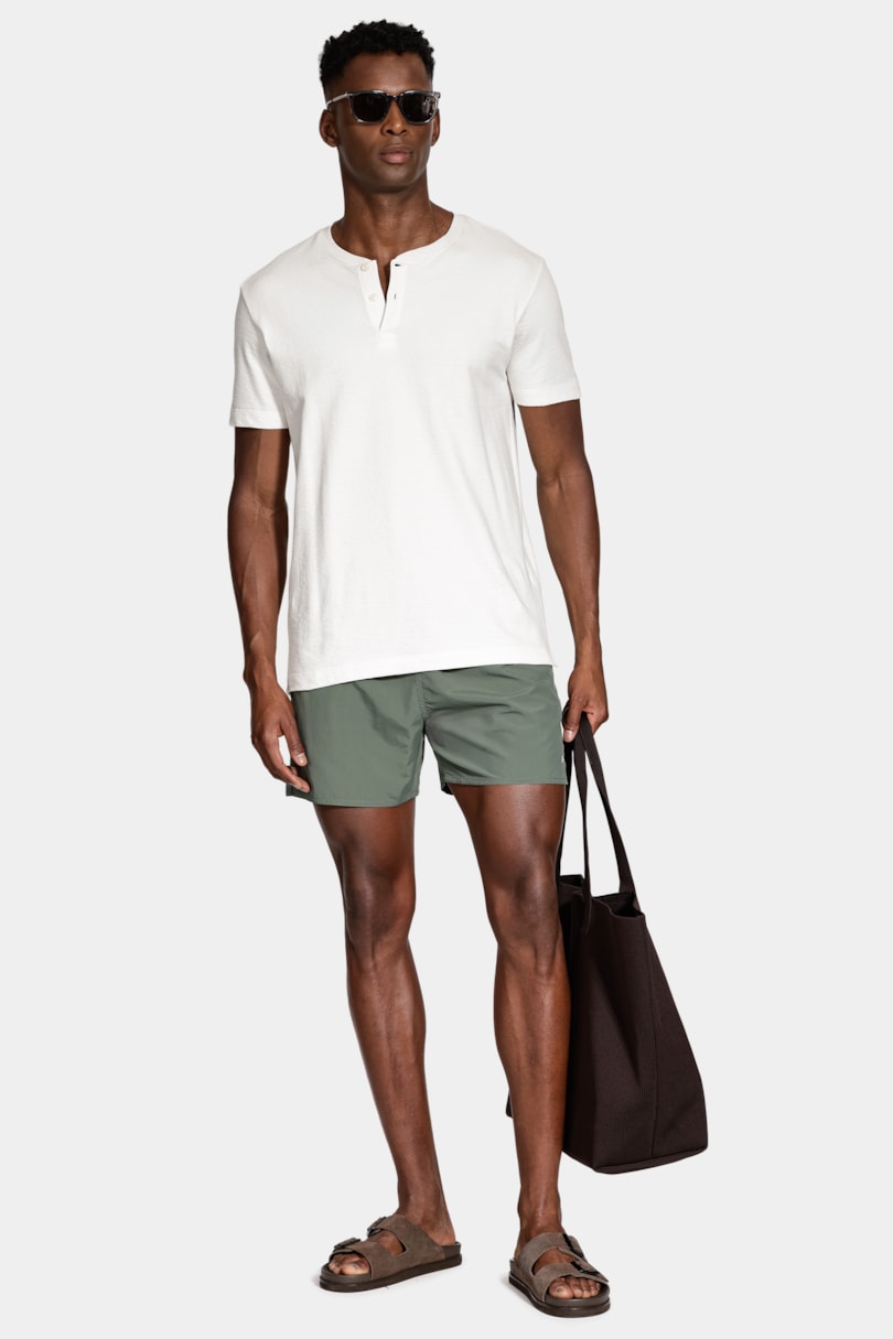 Shorts de Elástico Stop Básico Verde