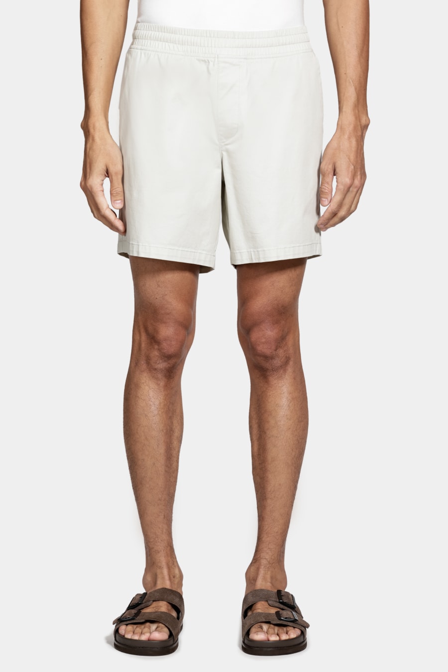 Shorts Elástico Color Sarjado Areia — foto 1 de 6