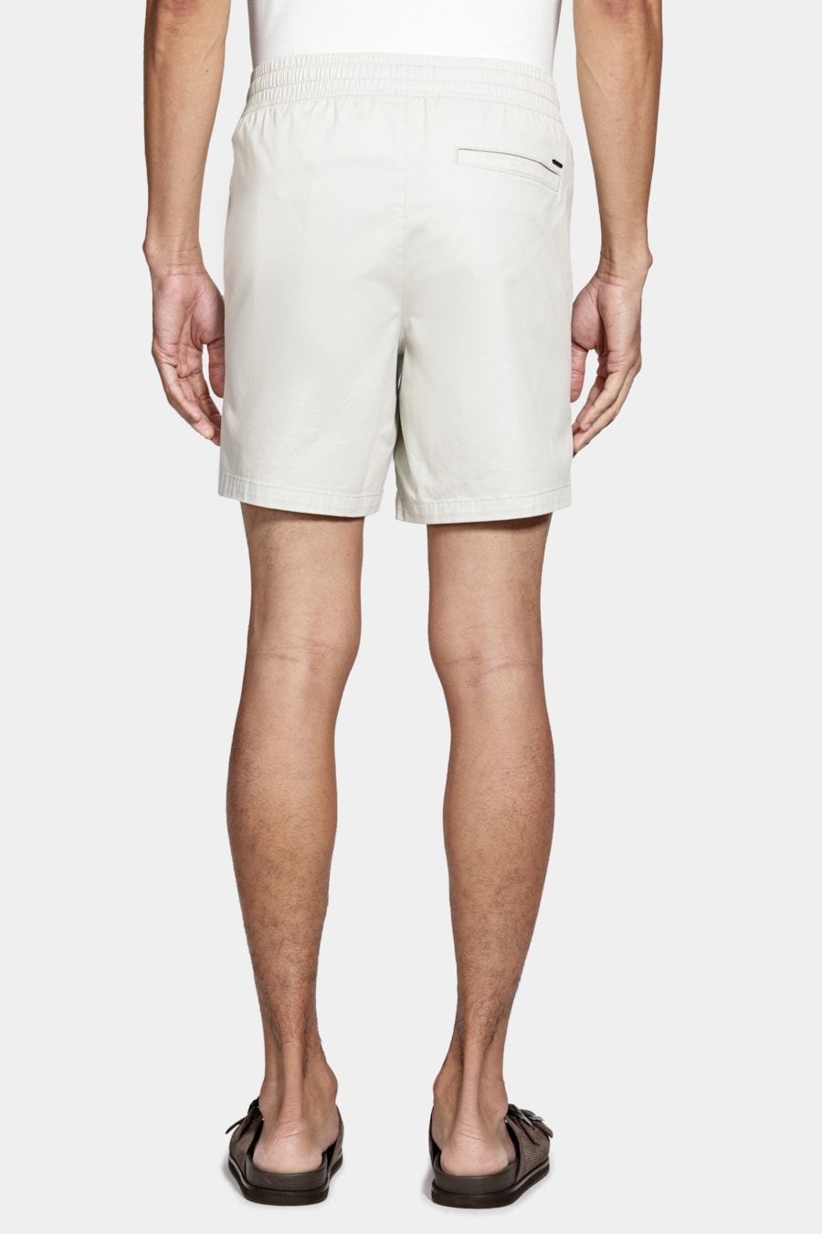 Shorts Elástico Color Sarjado Areia — foto 5 de 6