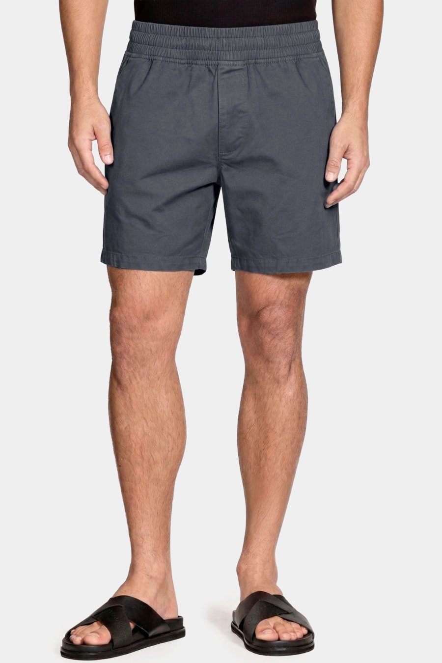 Shorts Elástico Color Sarjado Chumbo — foto 1 de 6