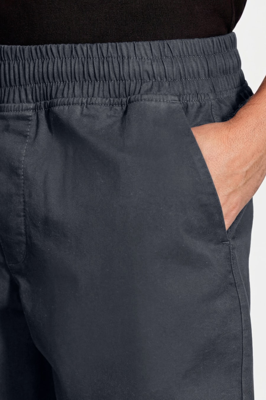 Shorts Elástico Color Sarjado Chumbo — foto 3 de 6