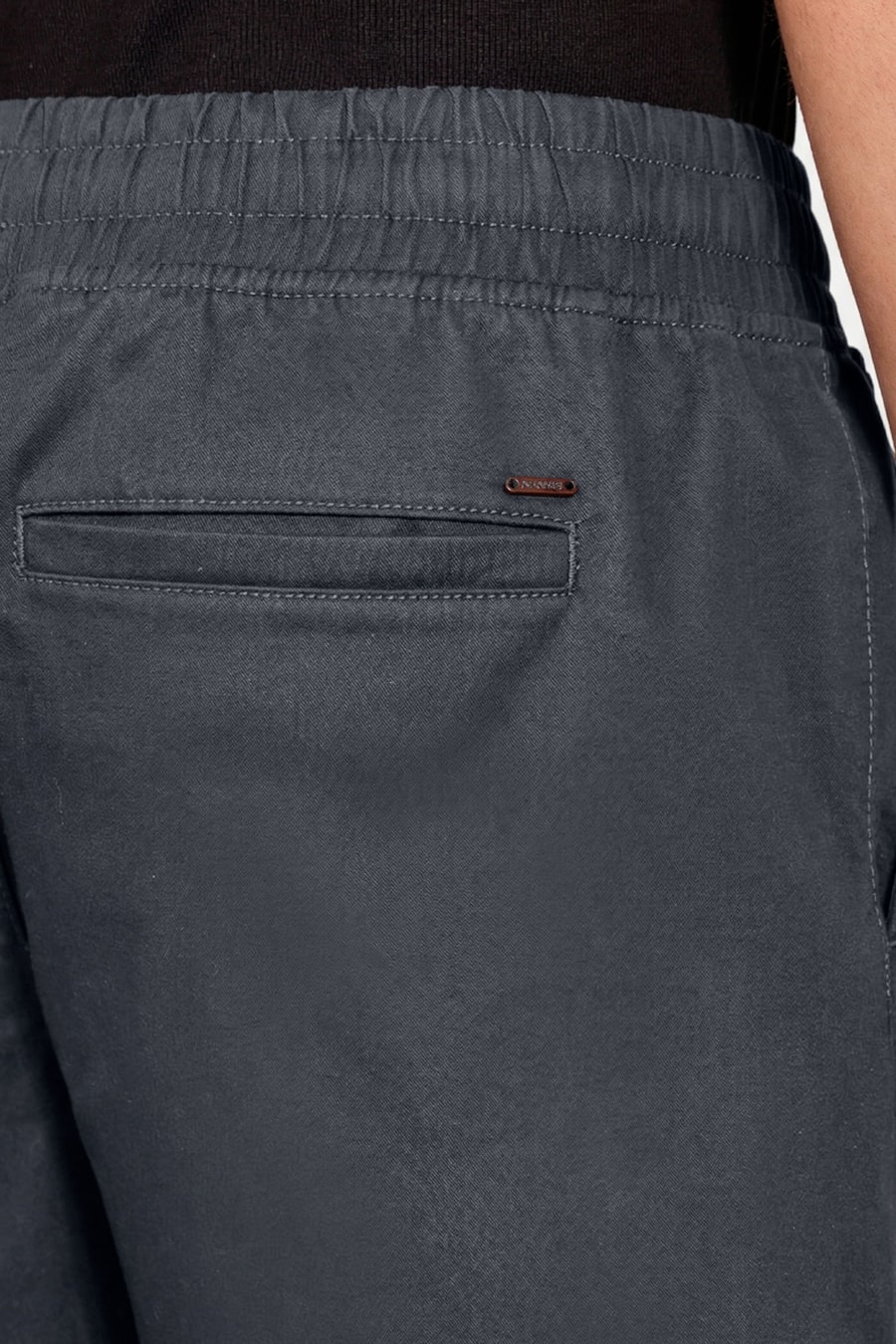 Shorts Elástico Color Sarjado Chumbo — foto 4 de 6