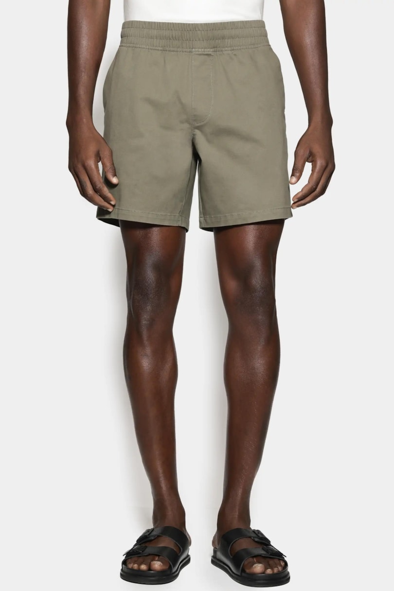 Shorts Elástico Color Sarjado Militar 117