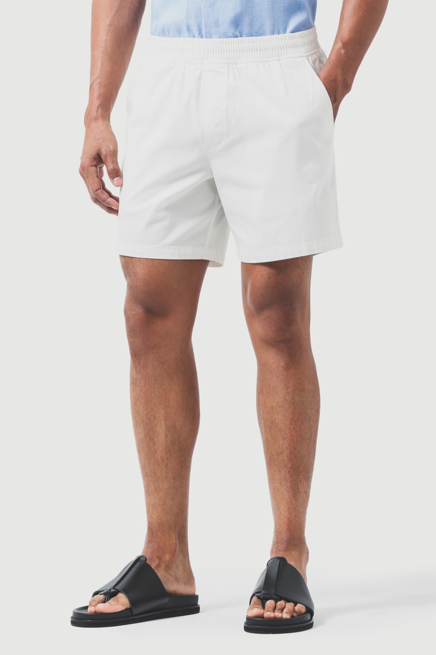 Shorts Elástico Color Sarjado Off White — foto 1 de 6