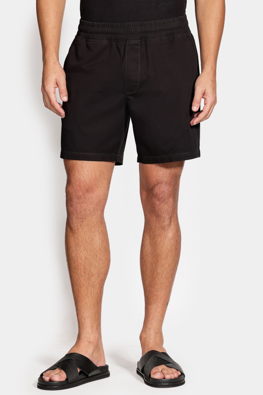 Shorts Elástico Color Sarjado Preto — foto 1 de 6