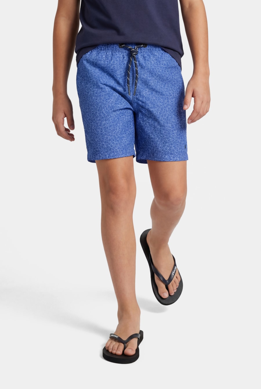 Shorts Elástico Full Estampa Coffee Azul Royal — foto 1 de 4
