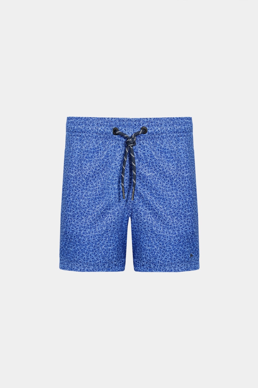 Shorts Elástico Full Estampa Coffee Azul Royal — foto 3 de 4