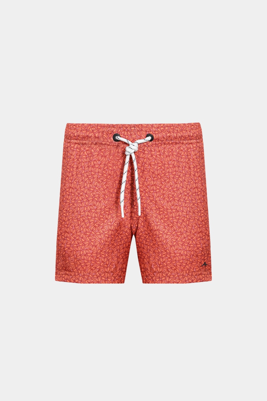 Shorts Elástico Full Estampa Coffee Telha — foto 3 de 4