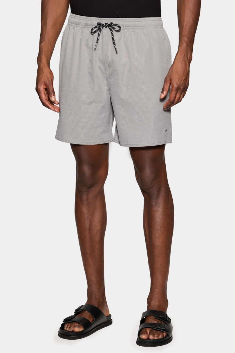 Shorts Elastico Maquinetado Ribana Chumbo