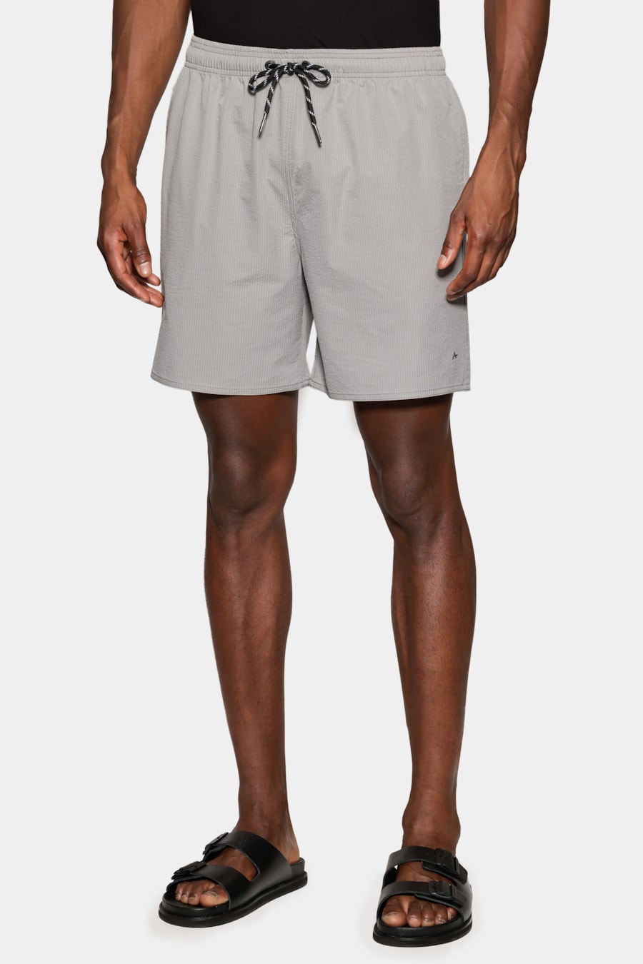 Shorts Elastico Maquinetado Ribana Chumbo — foto 1 de 9