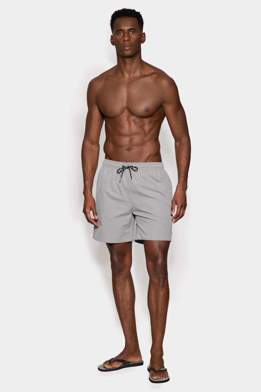 Shorts Elastico Maquinetado Ribana Chumbo — foto 7 de 9