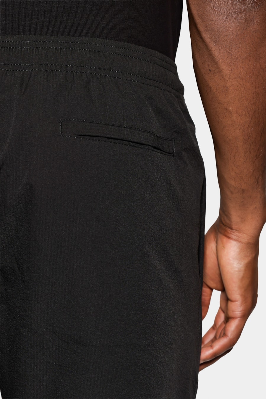 Shorts Elastico Maquinetado Ribana Preto — foto 5 de 10
