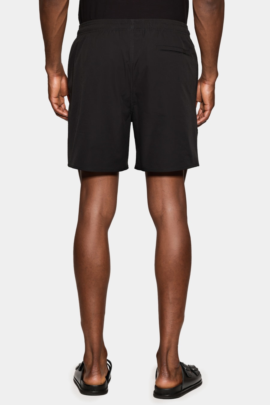 Shorts Elastico Maquinetado Ribana Preto — foto 6 de 10