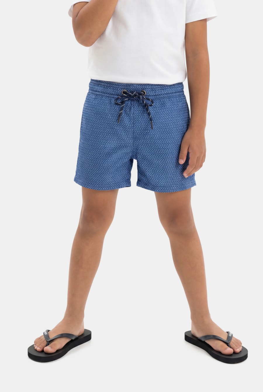 Shorts Infantil Full Mini Print Marinho — foto 1 de 4
