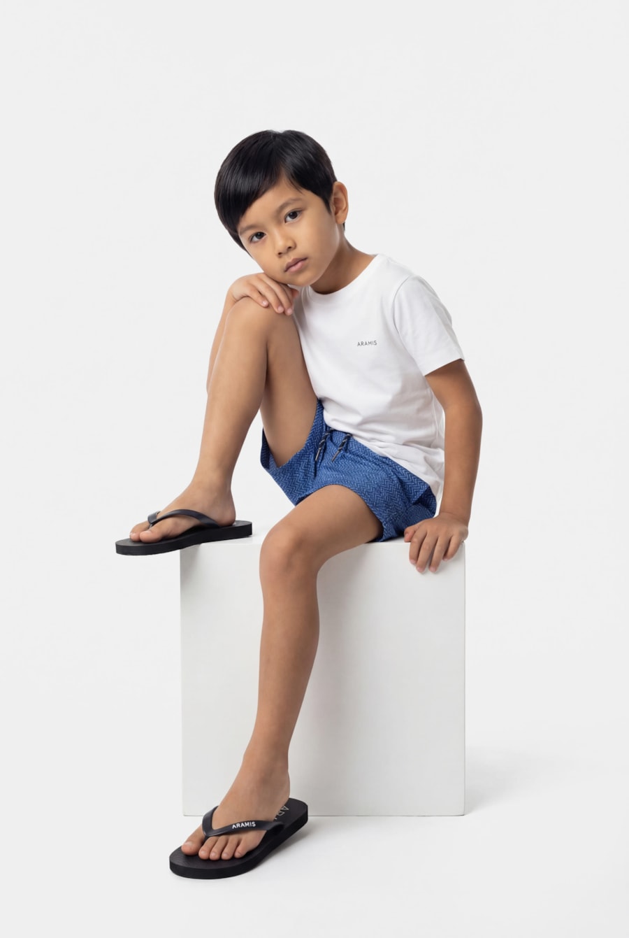 Shorts Infantil Full Mini Print Marinho — foto 2 de 4