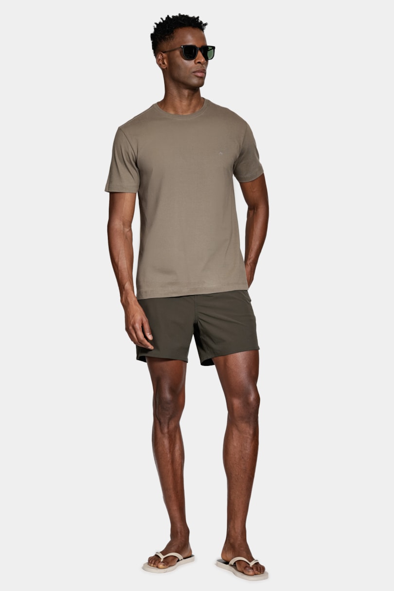 Shorts Praia Clássico Boardshort Verde Militar