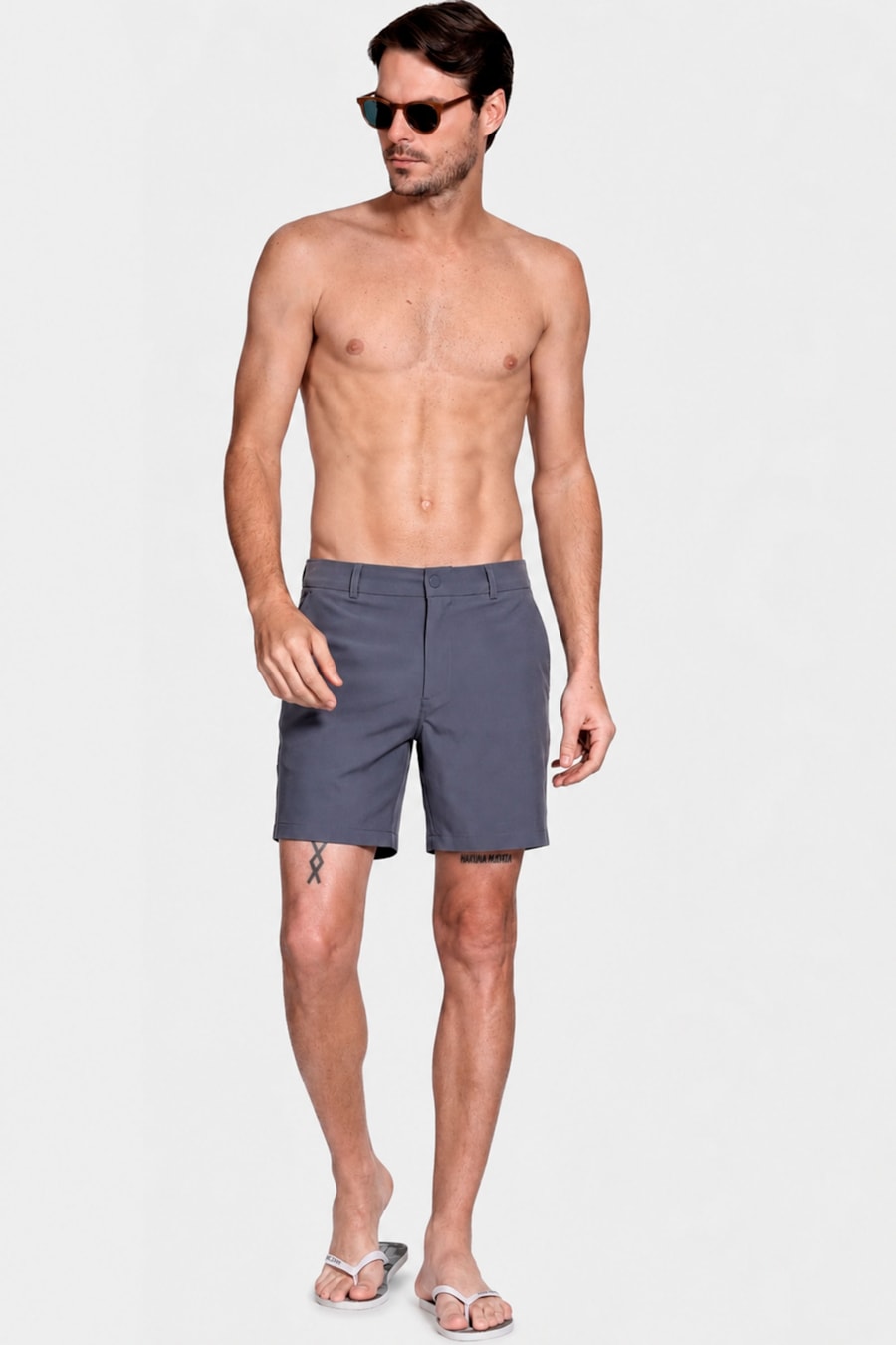 Shorts Tecnológico Com Fivela Chumbo — foto 6 de 8