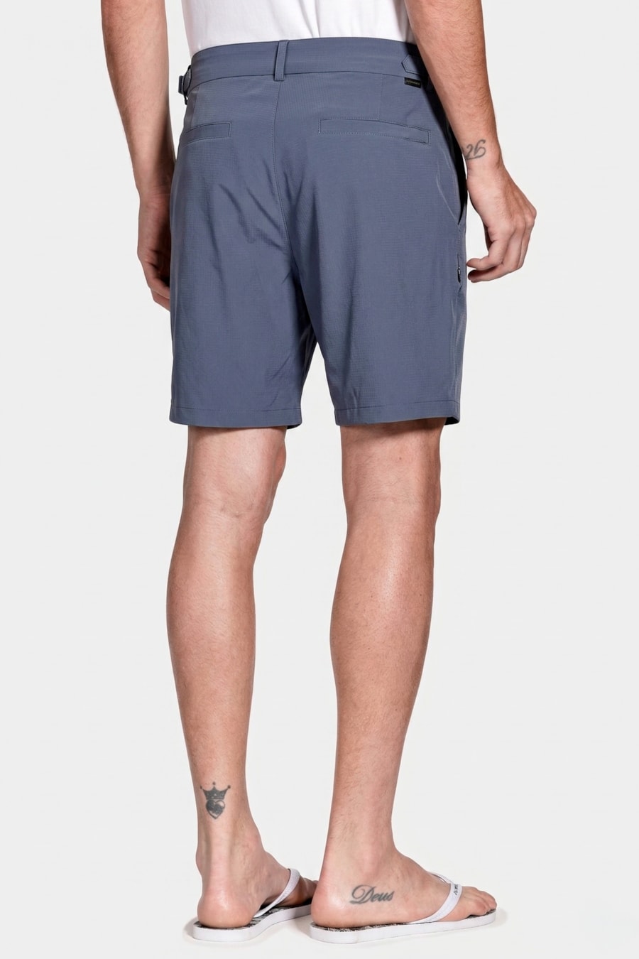 Shorts Tecnológico Com Fivela Navy — foto 4 de 8