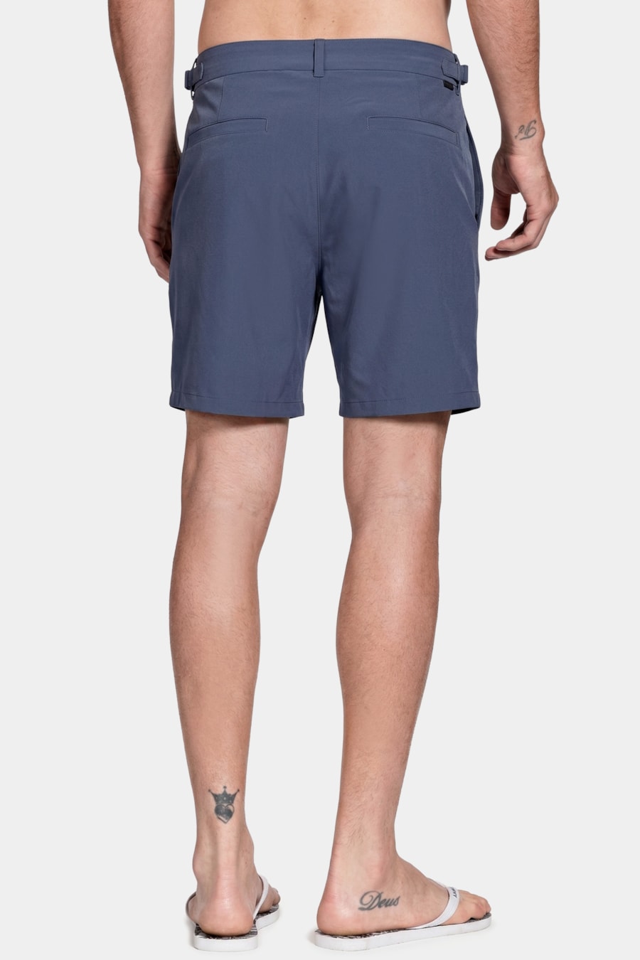 Shorts Tecnológico Com Fivela Navy — foto 7 de 8