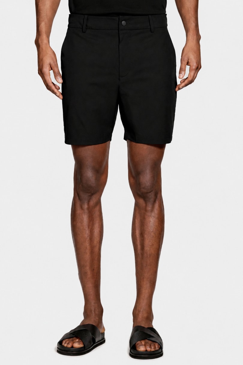 Shorts Tecnológico Com Fivela Preto