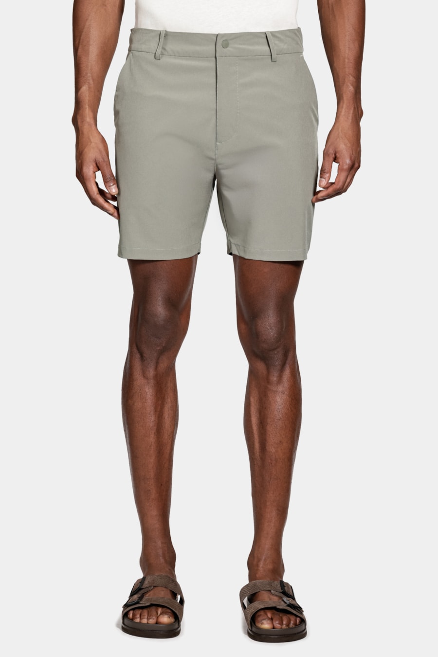 Shorts Tecnológico Com Fivela Verde Militar — foto 1 de 9
