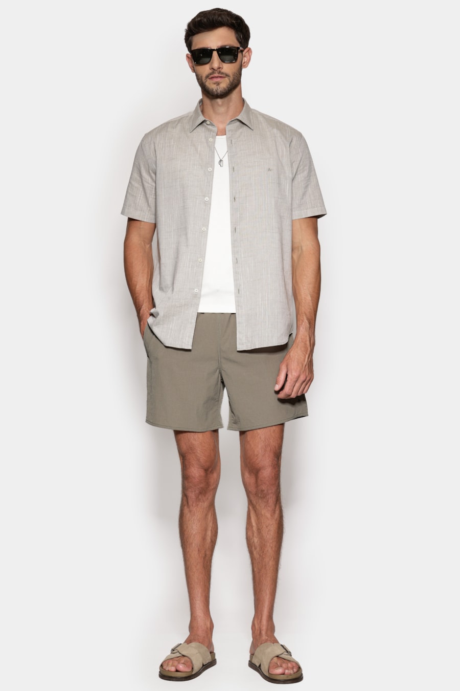 Shorts Water Repellent Verde Militar — foto 2 de 10