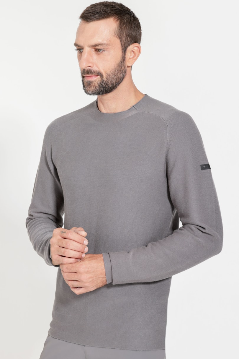 Suéter de Tricot Gola Alta Chumbo