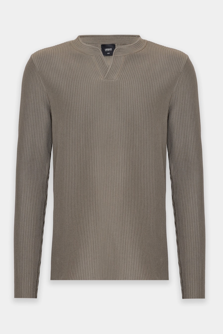 Suéter de Tricot Henley Cinza Escuro — foto 5 de 6