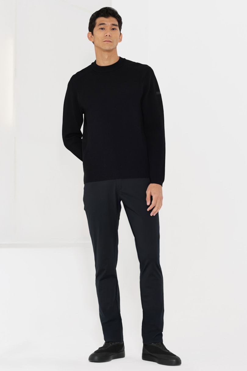 Suéter de Tricot Jacquard Preto