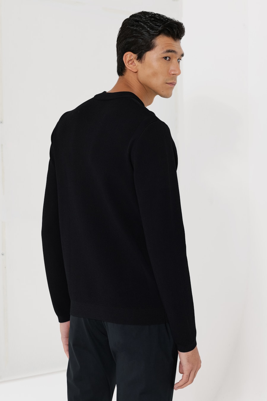 Suéter de Tricot Jacquard Preto — foto 4 de 4