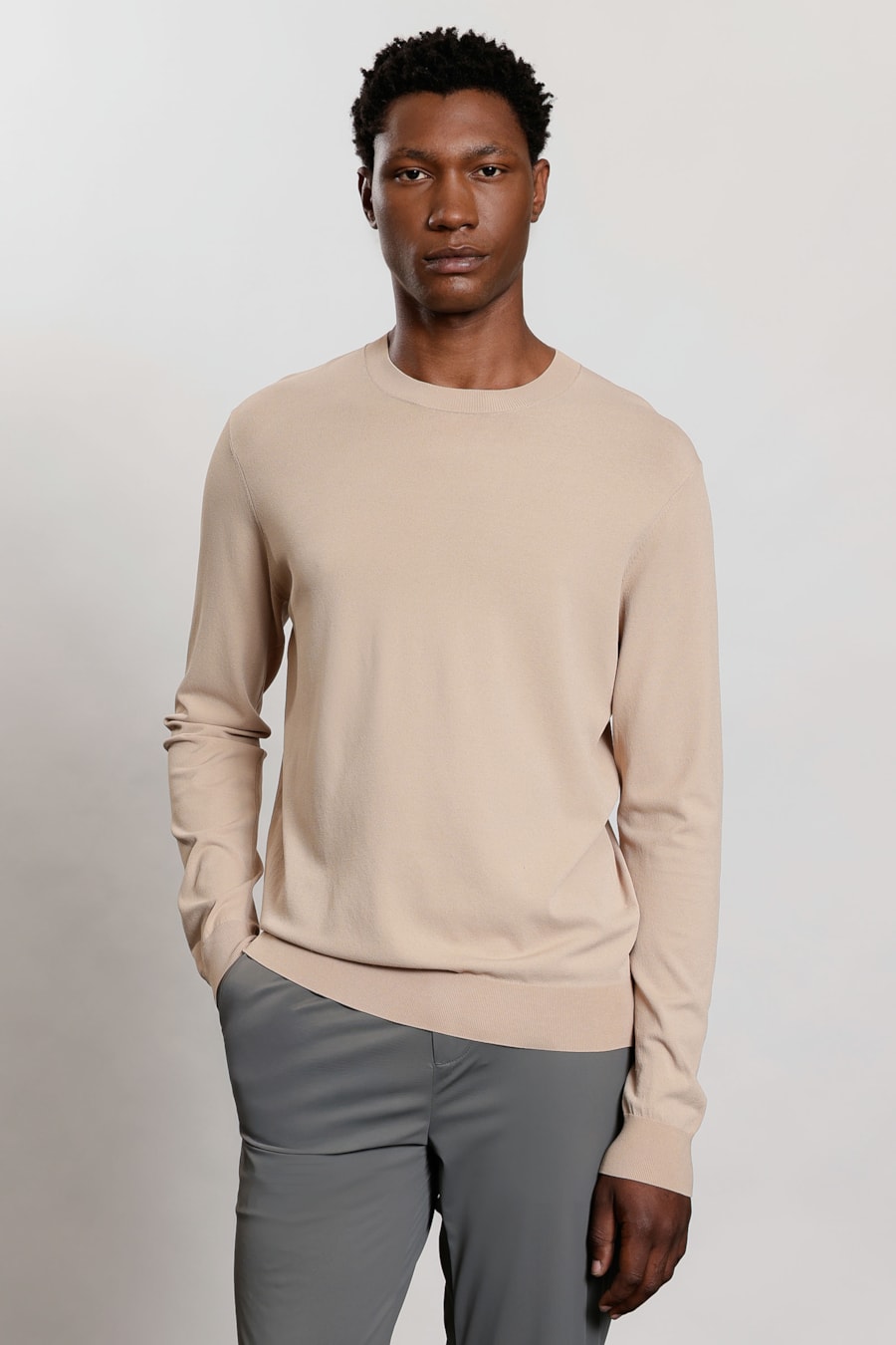 Suéter Manga Longa Tricot Rayon Sense Camel — foto 1 de 6