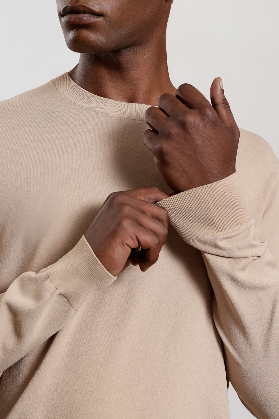 Suéter Manga Longa Tricot Rayon Sense Camel — foto 3 de 6