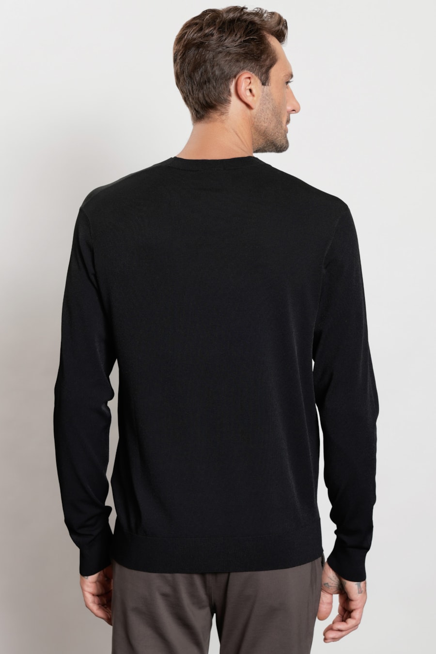 Suéter Manga Longa Tricot Rayon Sense Preto — foto 4 de 6