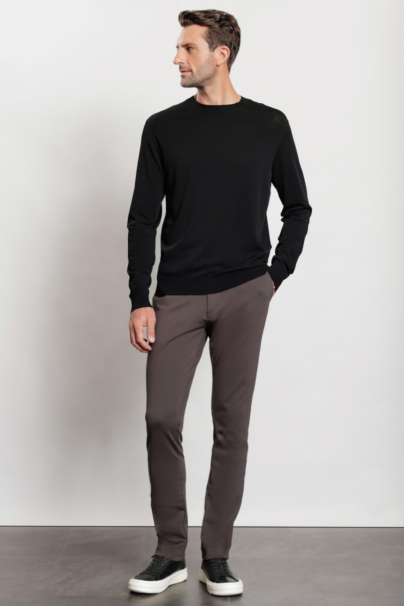 Suéter Manga Longa Tricot Rayon Sense Preto